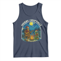 Funny Bigfoot Christmas Tank Top Sasquatch Alien Merry Cryptmas - Wonder Print Shop