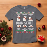 Pain Scale Snowman T Shirt Funny ICU Nurse Christmas - Wonder Print Shop