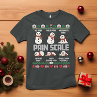 Pain Scale Snowman T Shirt Funny ICU Nurse Christmas - Wonder Print Shop