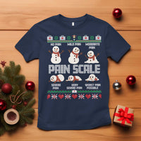 Pain Scale Snowman T Shirt Funny ICU Nurse Christmas - Wonder Print Shop