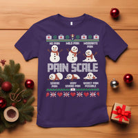 Pain Scale Snowman T Shirt Funny ICU Nurse Christmas - Wonder Print Shop