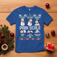 Pain Scale Snowman T Shirt Funny ICU Nurse Christmas - Wonder Print Shop