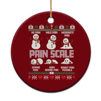 Pain Scale Snowman Ceramic Ornament Funny ICU Nurse Christmas - Wonder Print Shop