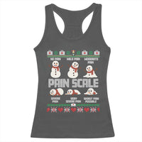 Pain Scale Snowman Racerback Tank Top Funny ICU Nurse Christmas - Wonder Print Shop