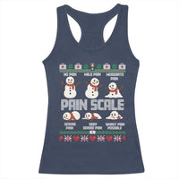 Pain Scale Snowman Racerback Tank Top Funny ICU Nurse Christmas - Wonder Print Shop