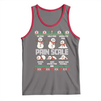 Pain Scale Snowman Tank Top Funny ICU Nurse Christmas - Wonder Print Shop