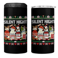 Silent Night Christmas 4 in 1 Can Cooler Tumbler Funny ICU Nurse Xmas - Wonder Print Shop