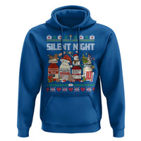 Silent Night Christmas Hoodie Funny ICU Nurse Xmas - Wonder Print Shop