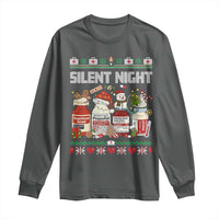Silent Night Christmas Long Sleeve Shirt Funny ICU Nurse Xmas - Wonder Print Shop