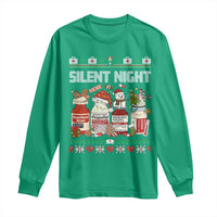Silent Night Christmas Long Sleeve Shirt Funny ICU Nurse Xmas - Wonder Print Shop