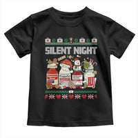 Silent Night Christmas Toddler T Shirt Funny ICU Nurse Xmas - Wonder Print Shop