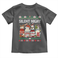 Silent Night Christmas Toddler T Shirt Funny ICU Nurse Xmas - Wonder Print Shop