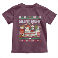 Silent Night Christmas Toddler T Shirt Funny ICU Nurse Xmas - Wonder Print Shop