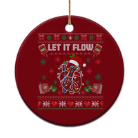 Let It Flow Christmas Ceramic Ornament Anatomy Heart Cardiac Nurse Santa Xmas - Wonder Print Shop