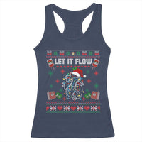 Let It Flow Christmas Racerback Tank Top Anatomy Heart Cardiac Nurse Santa Xmas - Wonder Print Shop