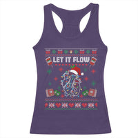 Let It Flow Christmas Racerback Tank Top Anatomy Heart Cardiac Nurse Santa Xmas - Wonder Print Shop