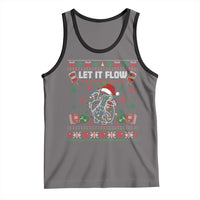 Let It Flow Christmas Tank Top Anatomy Heart Cardiac Nurse Santa Xmas - Wonder Print Shop