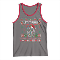 Let It Flow Christmas Tank Top Anatomy Heart Cardiac Nurse Santa Xmas - Wonder Print Shop