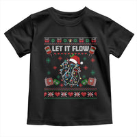 Let It Flow Christmas Toddler T Shirt Anatomy Heart Cardiac Nurse Santa Xmas - Wonder Print Shop