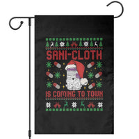 Sani-cloth Is Coming To Town Garden Flag Funny Nurse Christmas - Wonder Print Shop