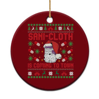 Sani-cloth Is Coming To Town Ceramic Ornament Funny Nurse Christmas - Wonder Print Shop