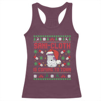 Sani-cloth Is Coming To Town Racerback Tank Top Funny Nurse Christmas - Wonder Print Shop