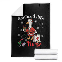 Christmas Goose Nurse Throw Blanket Santa Little Nurse - Wonder Print Shop