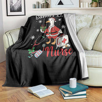 Christmas Goose Nurse Throw Blanket Santa Little Nurse - Wonder Print Shop