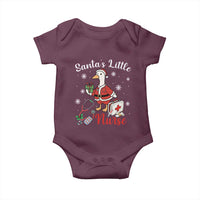 Christmas Goose Nurse Baby Onesie Santa Little Nurse - Wonder Print Shop