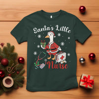 Christmas Goose Nurse T Shirt Santa Little Nurse - Wonder Print Shop