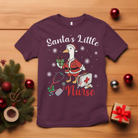 Christmas Goose Nurse T Shirt Santa Little Nurse - Wonder Print Shop