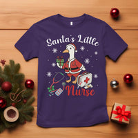Christmas Goose Nurse T Shirt Santa Little Nurse - Wonder Print Shop