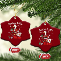 Christmas Goose Nurse Ceramic Ornament Santa Little Nurse - Wonder Print Shop