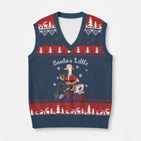 Christmas Goose Nurse V-Neck Knit Sweater Vest Santa Little Nurse - Wonder Print Shop