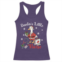 Christmas Goose Nurse Racerback Tank Top Santa Little Nurse - Wonder Print Shop
