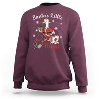 Christmas Goose Nurse Sweatshirt Santa Little Nurse - Wonder Print Shop