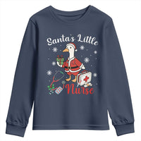 Christmas Goose Nurse Youth Sweatshirt Santa Little Nurse - Wonder Print Shop