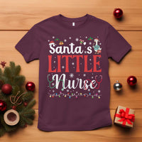 Funny Nurse Christmas T Shirt Santa Little Nurse - Wonder Print Shop