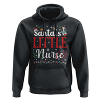 Funny Nurse Christmas Hoodie Santa Little Nurse - Wonder Print Shop