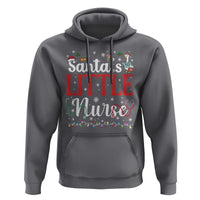 Funny Nurse Christmas Hoodie Santa Little Nurse - Wonder Print Shop