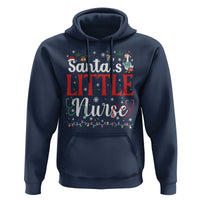 Funny Nurse Christmas Hoodie Santa Little Nurse - Wonder Print Shop