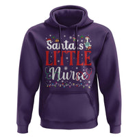 Funny Nurse Christmas Hoodie Santa Little Nurse - Wonder Print Shop