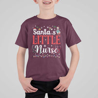 Funny Nurse Christmas T Shirt For Kid Santa Little Nurse - Wonder Print Shop