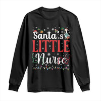 Funny Nurse Christmas Long Sleeve Shirt Santa Little Nurse - Wonder Print Shop