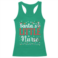 Funny Nurse Christmas Racerback Tank Top Santa Little Nurse - Wonder Print Shop