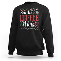 Funny Nurse Christmas Sweatshirt Santa Little Nurse - Wonder Print Shop