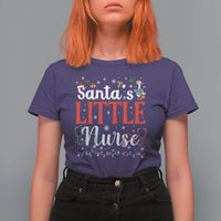 Funny Nurse Christmas T Shirt For Women Santa Little Nurse - Wonder Print Shop