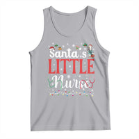 Funny Nurse Christmas Tank Top Santa Little Nurse - Wonder Print Shop