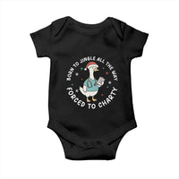 Christmas Goose Nurse Baby Onesie Born To Jingle All The Way Forrced To Chart - Wonder Print Shop