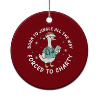 Christmas Goose Nurse Ceramic Ornament Born To Jingle All The Way Forrced To Chart - Wonder Print Shop
